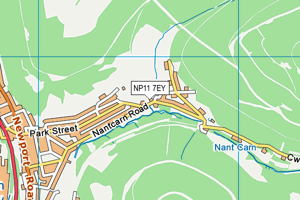 NP11 7EY map - OS VectorMap District (Ordnance Survey)