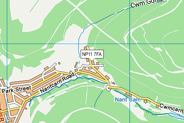 NP11 7FA map - OS VectorMap District (Ordnance Survey)