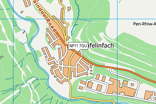 NP11 7GU map - OS VectorMap District (Ordnance Survey)