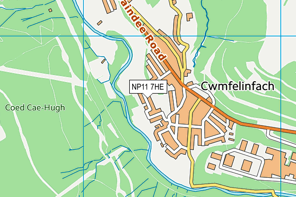 NP11 7HE map - OS VectorMap District (Ordnance Survey)