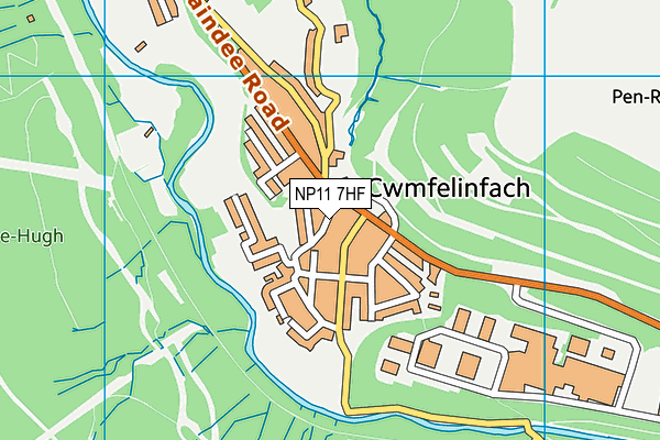 NP11 7HF map - OS VectorMap District (Ordnance Survey)