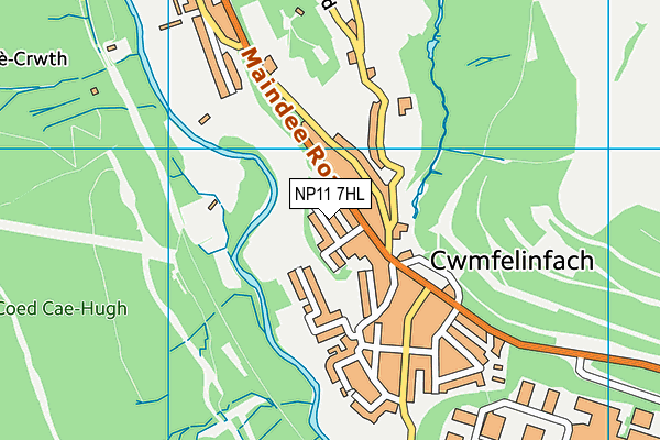 Cwmfelinfach Primary School map (NP11 7HL) - OS VectorMap District (Ordnance Survey)