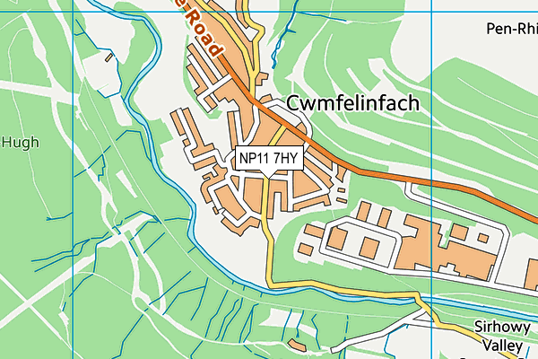 NP11 7HY map - OS VectorMap District (Ordnance Survey)