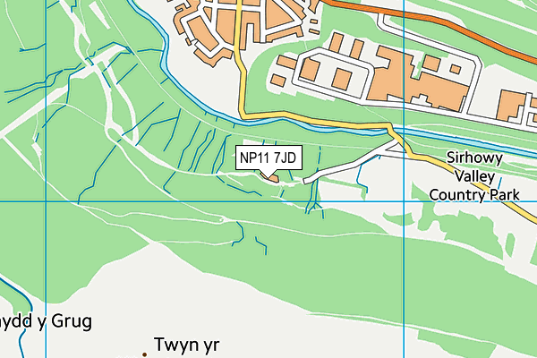 NP11 7JD map - OS VectorMap District (Ordnance Survey)