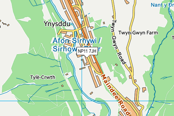 Ynysddu Primary School map (NP11 7JH) - OS VectorMap District (Ordnance Survey)