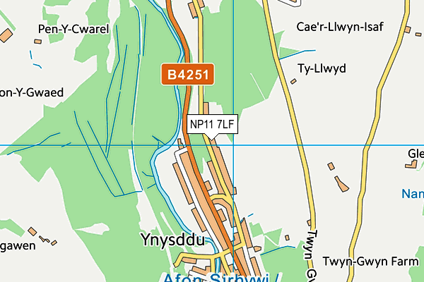 NP11 7LF map - OS VectorMap District (Ordnance Survey)