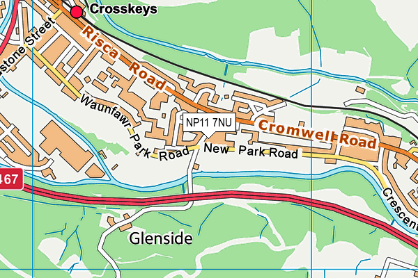 NP11 7NU map - OS VectorMap District (Ordnance Survey)