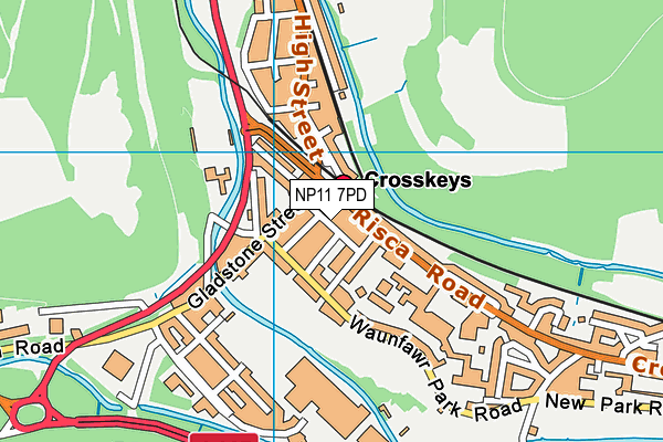 NP11 7PD map - OS VectorMap District (Ordnance Survey)
