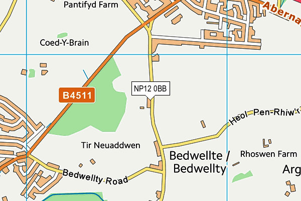 NP12 0BB map - OS VectorMap District (Ordnance Survey)