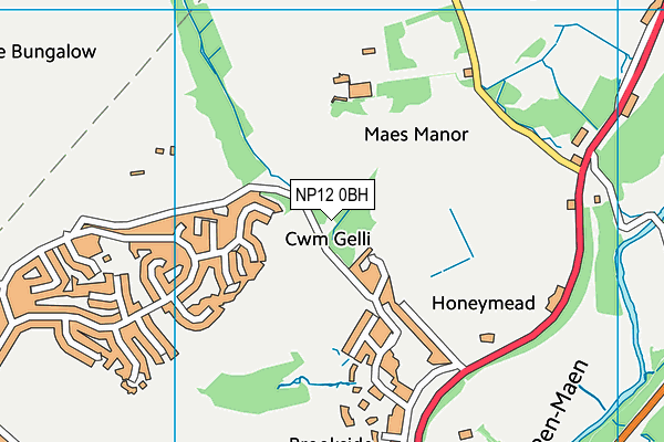 NP12 0BH map - OS VectorMap District (Ordnance Survey)