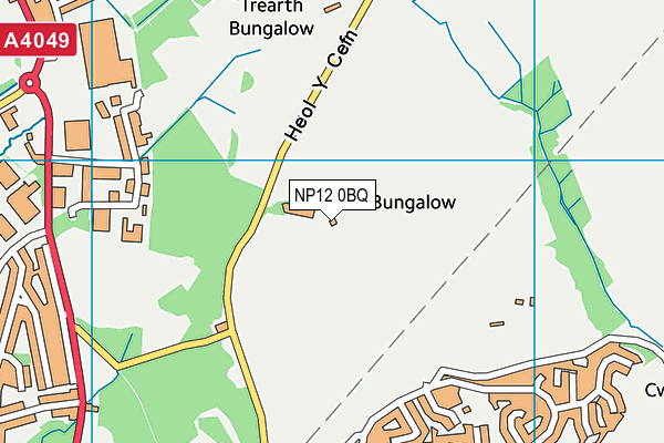 NP12 0BQ map - OS VectorMap District (Ordnance Survey)