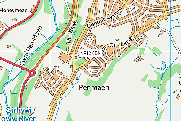 NP12 0DN map - OS VectorMap District (Ordnance Survey)
