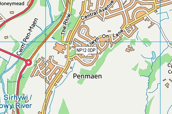NP12 0DP map - OS VectorMap District (Ordnance Survey)