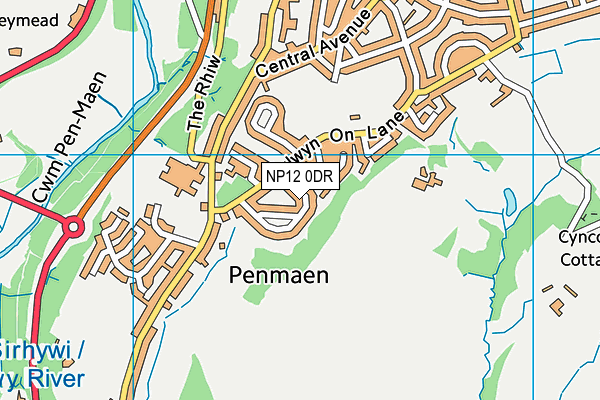 NP12 0DR map - OS VectorMap District (Ordnance Survey)