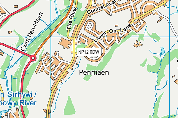 NP12 0DW map - OS VectorMap District (Ordnance Survey)