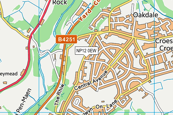 NP12 0EW map - OS VectorMap District (Ordnance Survey)
