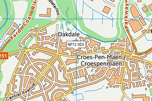 NP12 0EX map - OS VectorMap District (Ordnance Survey)