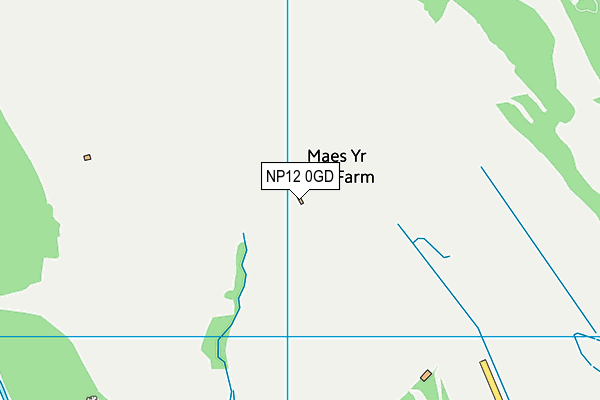 NP12 0GD map - OS VectorMap District (Ordnance Survey)