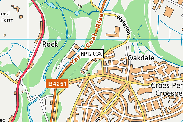 NP12 0GX map - OS VectorMap District (Ordnance Survey)