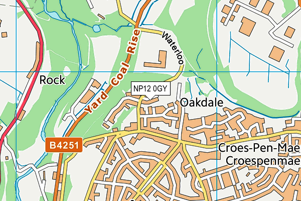 NP12 0GY map - OS VectorMap District (Ordnance Survey)