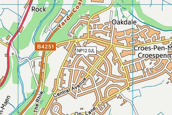 NP12 0JL map - OS VectorMap District (Ordnance Survey)