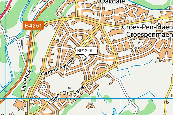 NP12 0LT map - OS VectorMap District (Ordnance Survey)
