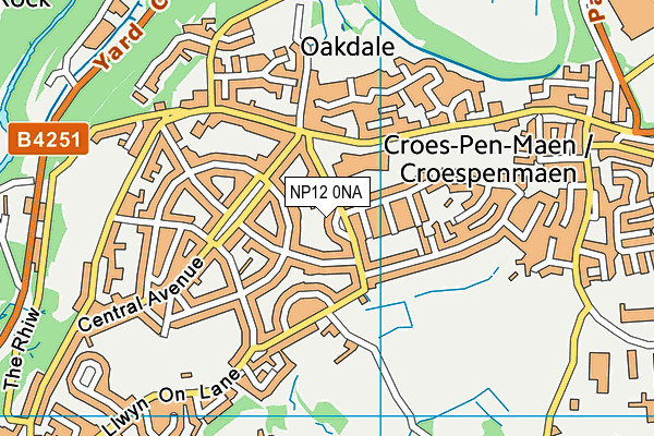 Rhiw Syr Dafydd Primary School map (NP12 0NA) - OS VectorMap District (Ordnance Survey)