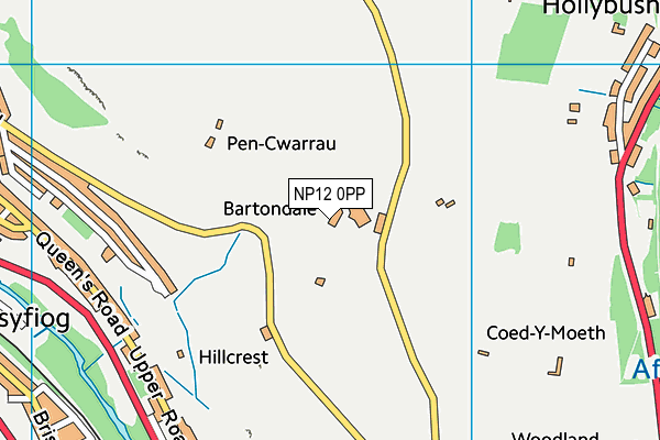 NP12 0PP map - OS VectorMap District (Ordnance Survey)