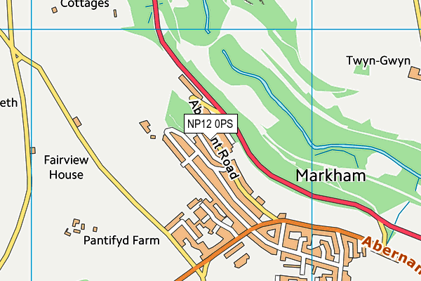 NP12 0PS map - OS VectorMap District (Ordnance Survey)