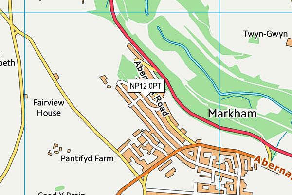 NP12 0PT map - OS VectorMap District (Ordnance Survey)