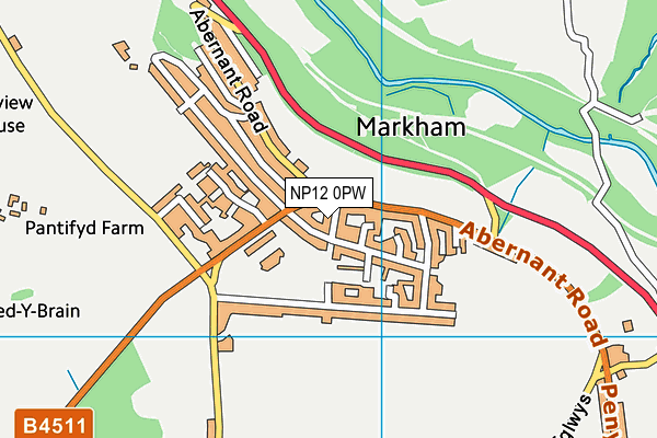 NP12 0PW map - OS VectorMap District (Ordnance Survey)