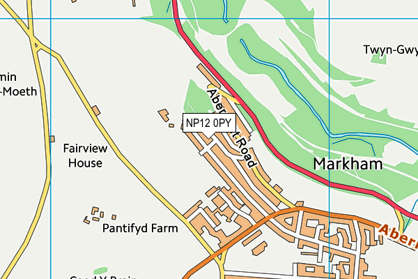 NP12 0PY map - OS VectorMap District (Ordnance Survey)