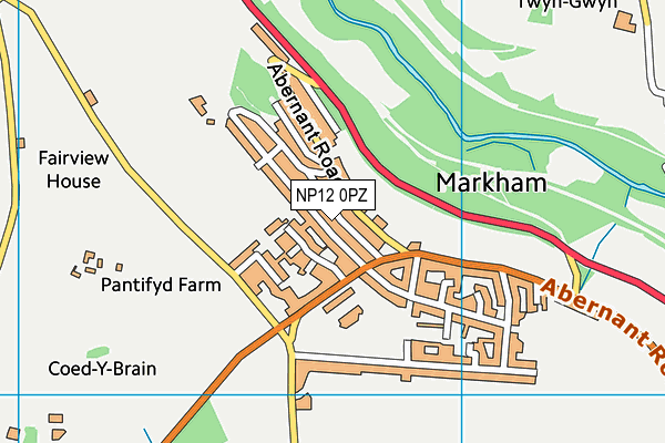 NP12 0PZ map - OS VectorMap District (Ordnance Survey)