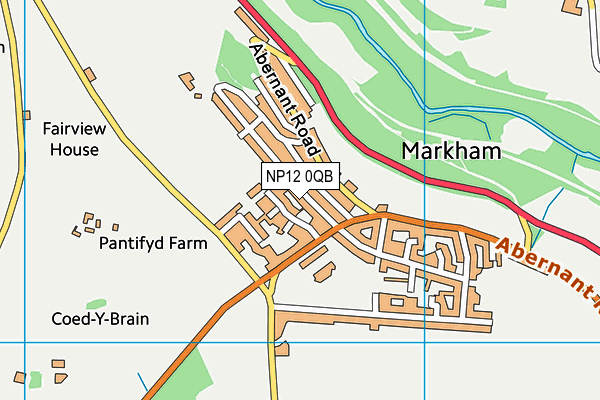 NP12 0QB map - OS VectorMap District (Ordnance Survey)