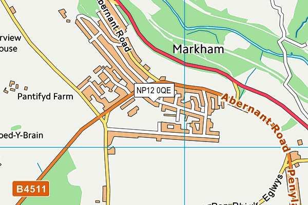 NP12 0QE map - OS VectorMap District (Ordnance Survey)