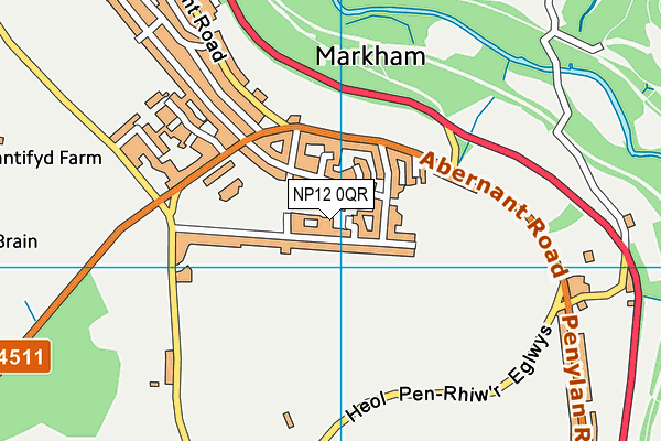 NP12 0QR map - OS VectorMap District (Ordnance Survey)