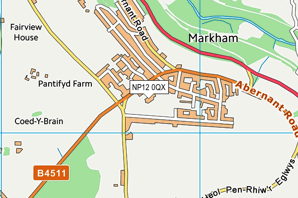 NP12 0QX map - OS VectorMap District (Ordnance Survey)