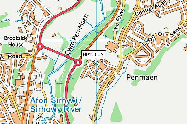 NP12 0UY map - OS VectorMap District (Ordnance Survey)