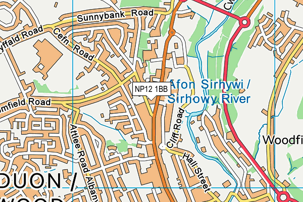 NP12 1BB map - OS VectorMap District (Ordnance Survey)