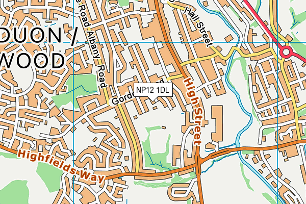 NP12 1DL map - OS VectorMap District (Ordnance Survey)