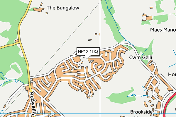 NP12 1DQ map - OS VectorMap District (Ordnance Survey)