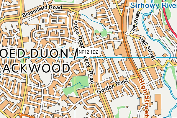 NP12 1DZ map - OS VectorMap District (Ordnance Survey)