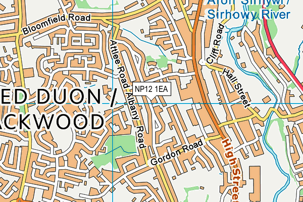 NP12 1EA map - OS VectorMap District (Ordnance Survey)