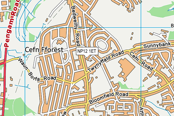 NP12 1ET map - OS VectorMap District (Ordnance Survey)