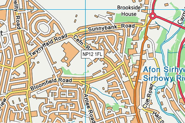 NP12 1FL map - OS VectorMap District (Ordnance Survey)