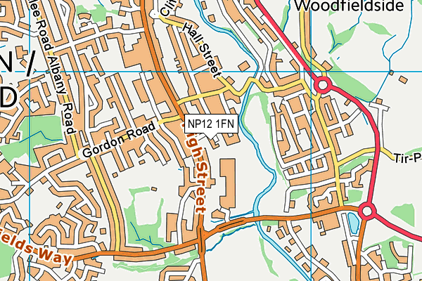 NP12 1FN map - OS VectorMap District (Ordnance Survey)