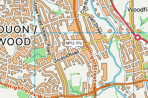 NP12 1FU map - OS VectorMap District (Ordnance Survey)