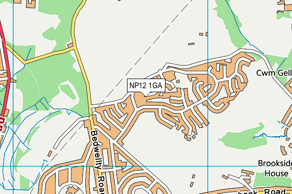 NP12 1GA map - OS VectorMap District (Ordnance Survey)