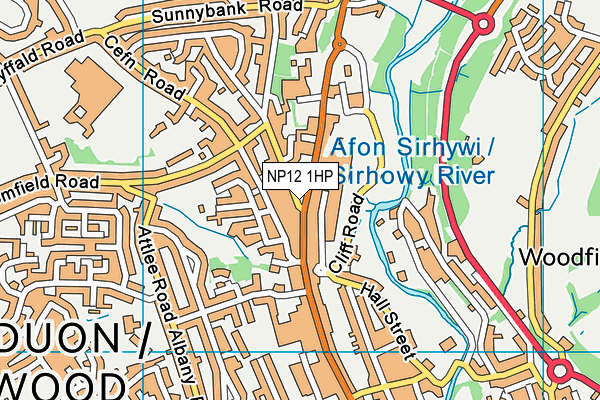 NP12 1HP map - OS VectorMap District (Ordnance Survey)