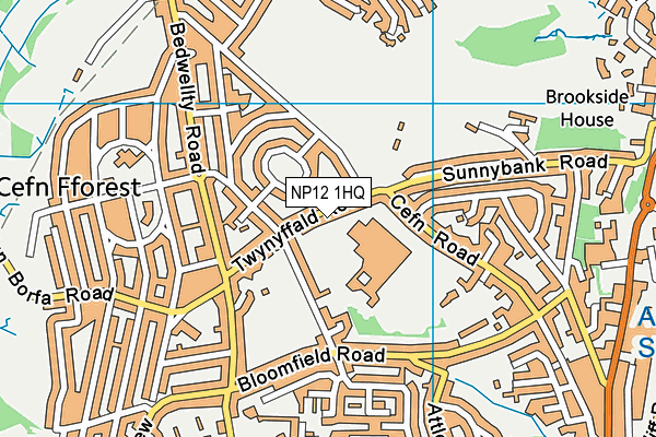 NP12 1HQ map - OS VectorMap District (Ordnance Survey)